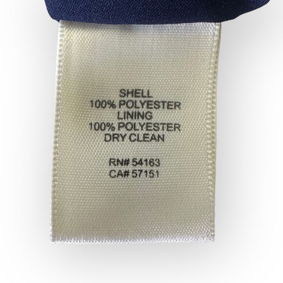 Eliza J Floral Striped Drop Waist Dress Size 6 Blue Pink Printed 3/4 Sleeve - Picture 7 of 12